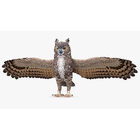 Great Horned Owl Rigged 3D model